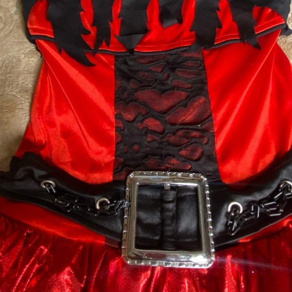 Girl Devil Costume Dress Only Size 7-8 Years - Picture 14 of 16